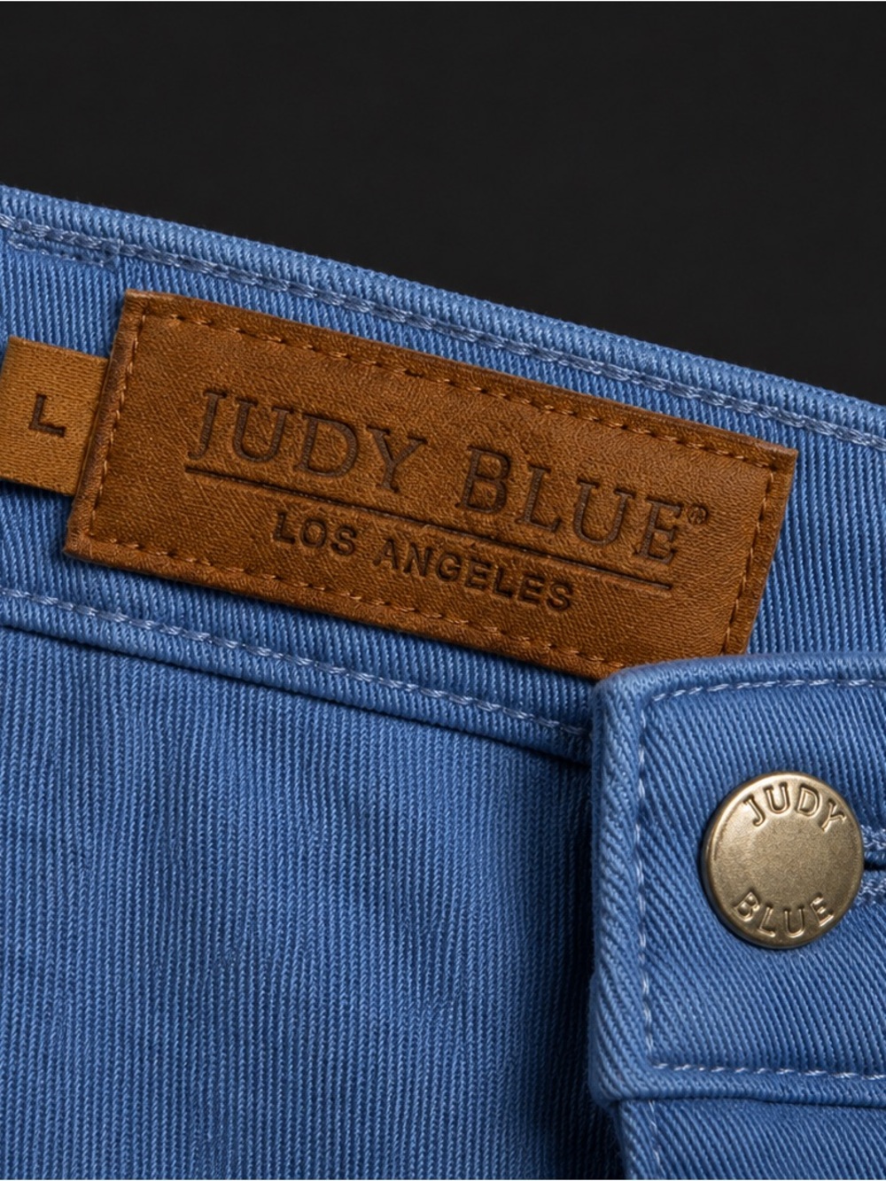 Judy Blue Cornflower Blue Frayed Hem Shorties - Picture 2 of 2